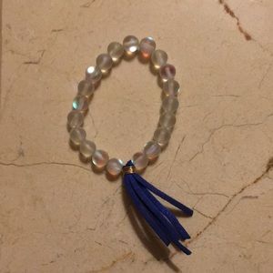 Really pretty blue and clear bracelet